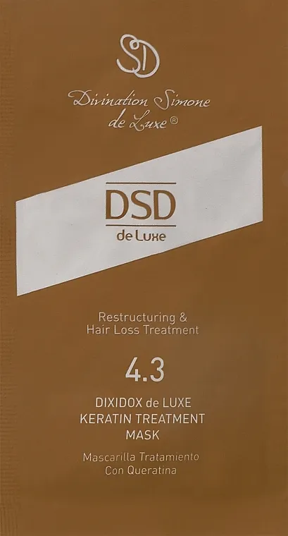 Divination Simone De Luxe Dixidox DeLuxe Keratin Treatment Mask (mini) Revitalizirajuća maska ​​s keratinom Dixidox De Lux № 4.3