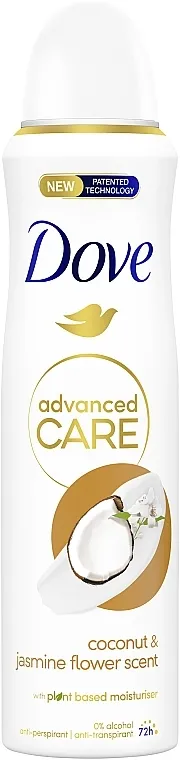 Dove Advanced Care Coconut &amp; Jasmine Flower Antiperspirant Deodorant Spray Unice Altruist