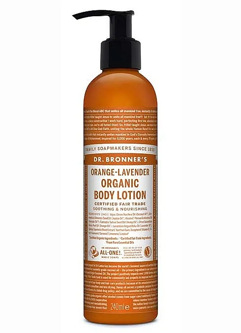 Dr. Bronner’s Orange Lavender Organic Hand &amp; Body Lotion Losion za ruke i tijelo "Naranča lavanda"