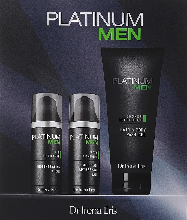 Dr Irena Eris Platinum Men (aftershave/balm/50ml + f/cr/50ml + wash/gel/200ml) Set
