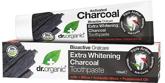 Dr. Organic Extra Whitening Charcoal Toothpaste Pasta za zube s aktivnim ugljenom