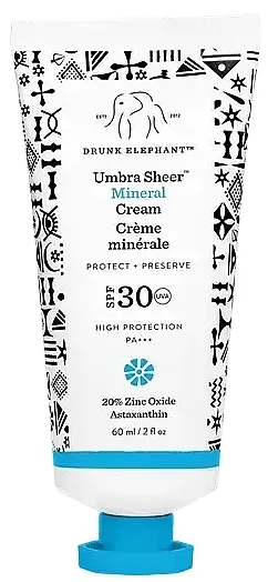 Drunk Elephant Drunk Elephant Umbra Sheer Mineral Cream SPF30 Krema za lice sa zaštitnim faktorom