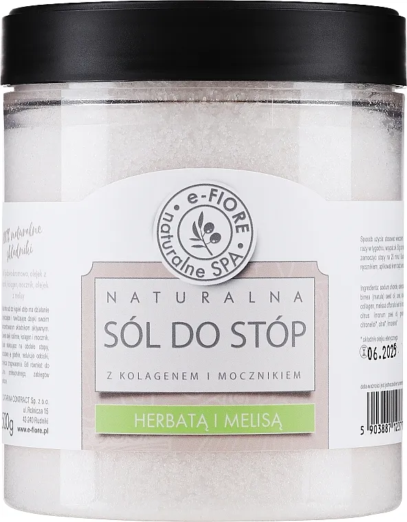 E-Fiore Foot Salt Melissa Sol za stopala s melisom