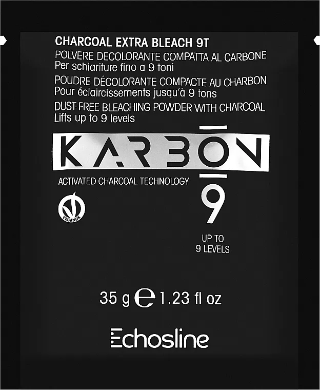 Echosline 9 Charcoal Extra Bleach 9T Ugljeni prah za izbjeljivanje za posvjetljivanje do 9 tonova