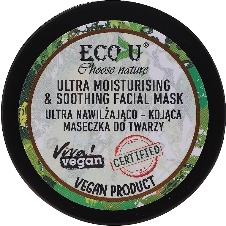 Eco U Choose Nature Ultra Moisturing &amp; Soothing Face Mask Hidratantna i umirujuća maska za lice