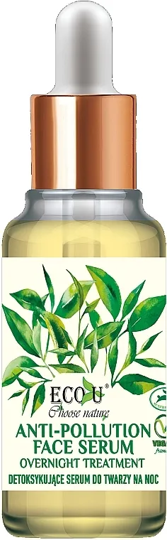 Eco U Natural Face Serum Anti-Pollution Overnight Treatment Serum za lice