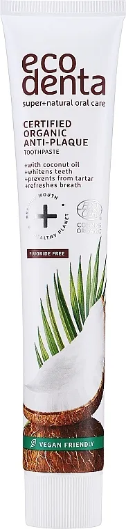 Ecodenta Anti-Plaque Toothpaste Coconut Pasta za zube "Zaštita od zubnog kamenca" s kokosom