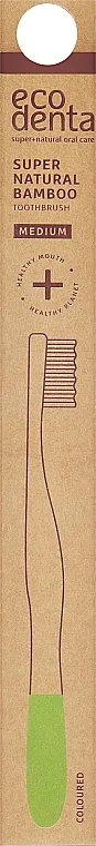 Ecodenta Bamboo Toothbrush Medium Četkica za zube od bambusa, srednje tvrda, svijetlo zelena