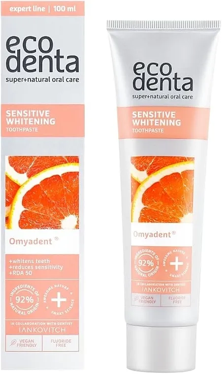 Ecodenta Sensitive Whitening Toothpaste Zubna pasta za izbjeljivanje osjetljivih zuba, bez fluora