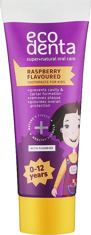 Ecodenta Super+Natural Oral Care Raspberry Pasta za zube s okusom maline