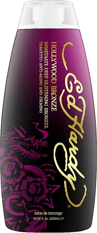 Ed Hardy Cream For Solarium Hollywood Bronze Immediate Deep Dark Glistening Bronzing Lotion With Anti-Aging And Firming Effect Krema za solarijum sa anti-age i učvršćujućim efektom, bez DHA