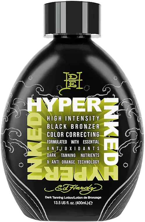 Ed Hardy Cream For Solarium Hyper Inked Black For Extra Dark Tan With Antioxidant Krem za solarijum sa pigmentima koji koriguju boju, bogat antioksidansima