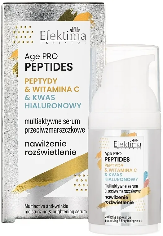 Efektima Age PRO Peptides Multiactive Anti-wrinkle Moisturizing &amp; Brightening Serum Multiaktivni hidratantni i posvetljujući serum protiv bora