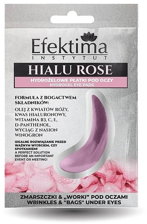 Efektima Instytut Hialu Rose Hydrogel Eye Pads Hidrogel flasteri za oči
