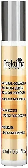 Efektima Natural Collagen Wrinkles + Bags Under Eyes Roll On Eye Glam Serum Valjak za predeo oko očiju "Bore + podočnjaci"