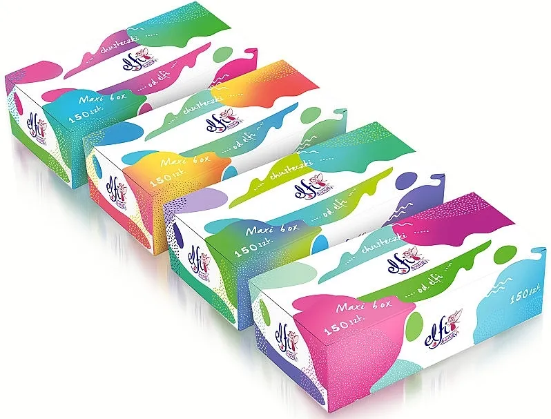 Elfi Maxi Box Dvostruko složene maramice, 100 komada, u belooranžnoj kutiji