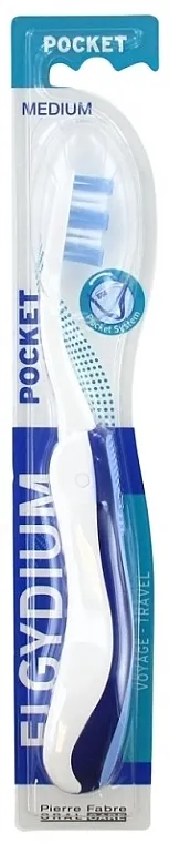 Elgydium Pocket Medium Toothbrush Putna četkica za zube, srednja, plava