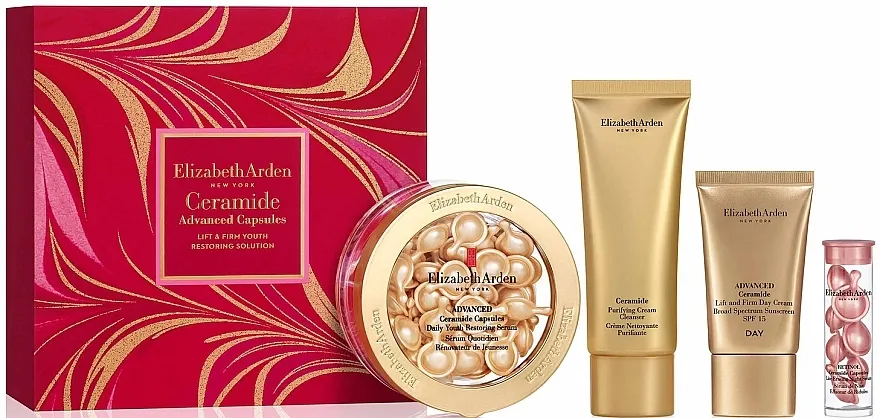 Elizabeth Arden Lift &amp; Firm Youth Restoring (caps/60pc + caps/7pc + d/cr/15ml + f/cleans/50ml) Set
