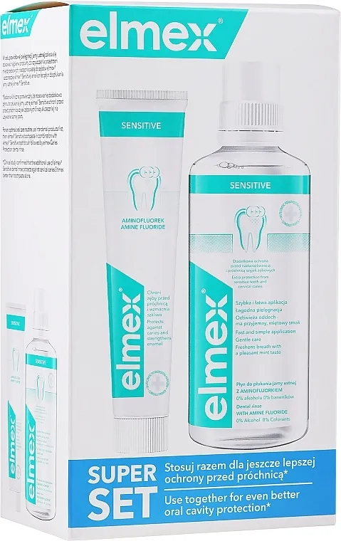Elmex Sensitive (water/400ml + toothpaste/75ml) Set