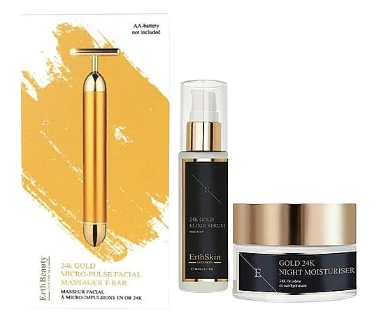ErthSkin London 24k Gold Set (ser/60ml + cr/50ml + massager/1pc)