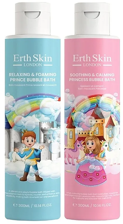 ErthSkin London Royal Shine Prince &amp; Princess (bubble/bath/300ml + bubble/bath/300ml) Set