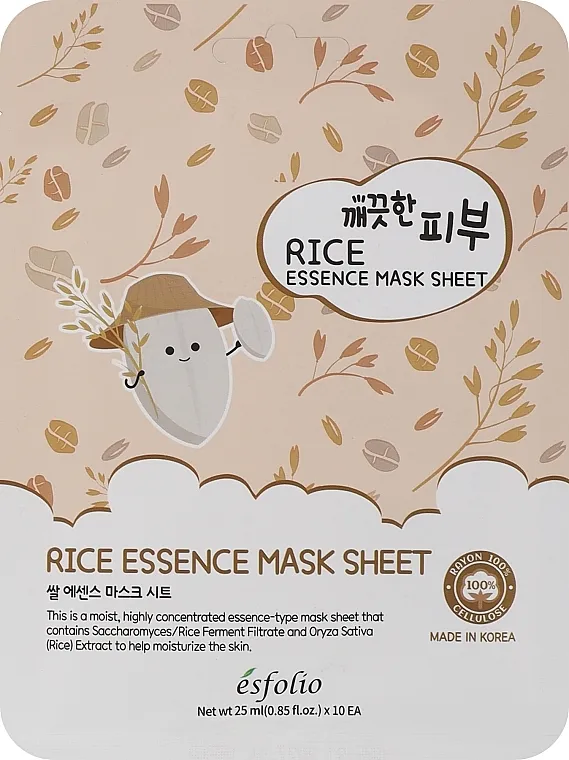 Esfolio Pure Skin Rice Essence Mask Sheet Maska u listu sa ekstraktom pirinča