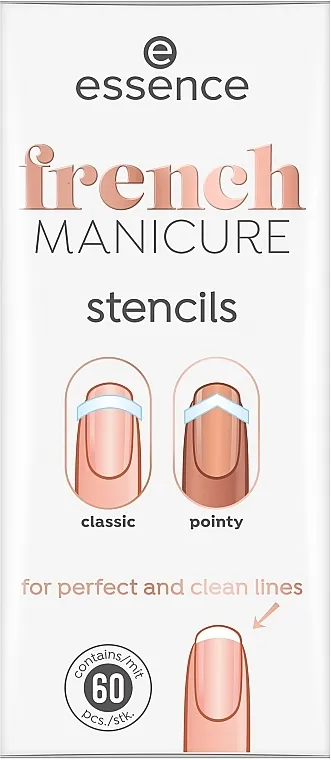 Essence French Manicure Stencils Classic &amp; Pointy Šabloni za francuski manikir
