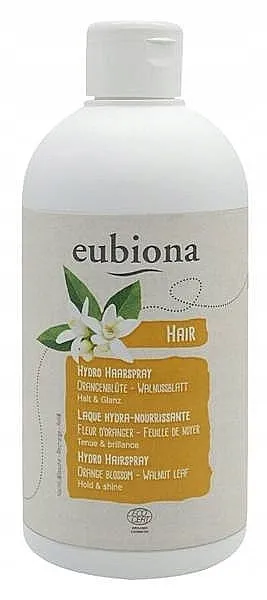 Eubiona Hydro Hairspray Orange Blossom Walnut Leaf Refill Lak za kosu "Narandžin cvet i listovi oraha" (zamenljivi uložak)