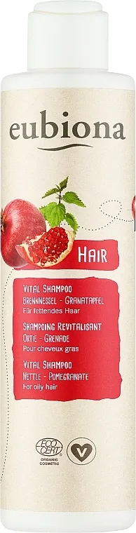 Eubiona Vital Shampoo Nettle &amp; Pomegranate Šampon za masnu kosu Kopriva &amp; Nar