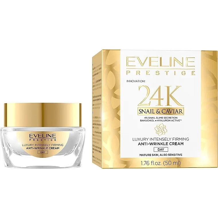 Eveline Cosmetics Prestige 24k Snail &amp; Caviar Anti-Wrinkle Day Cream Dnevna krema za lice