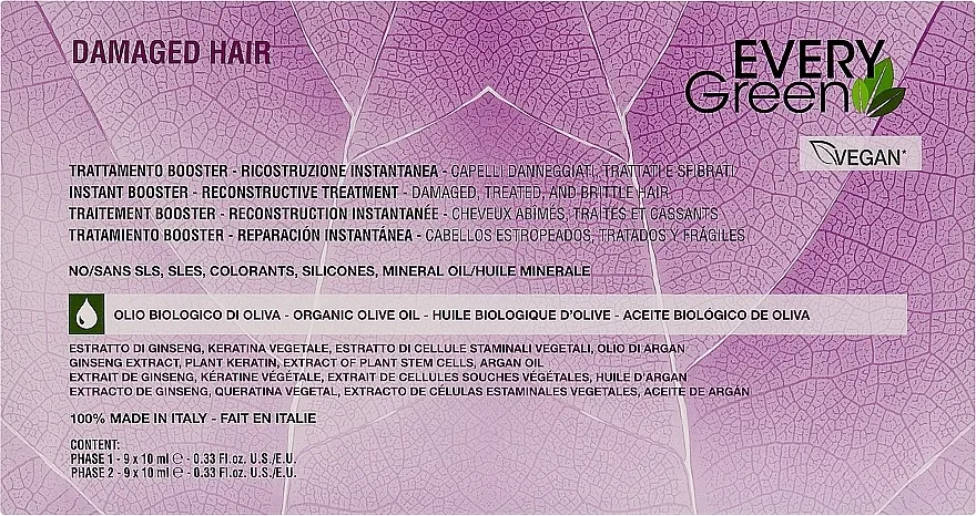 EveryGreen Instant Booster Reconstructive Tretment (18x10ml) Booster za oštećenu i lomljivu kosu