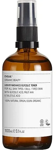 Evolve Organic Beauty Liquid Radiance Glycolic Toner Tonik za lice