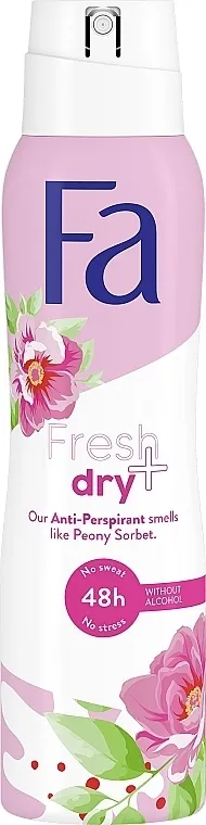 Fa Fresh &amp; Dry Deodorant Dezodorans u spreju "Sorbet i božur"