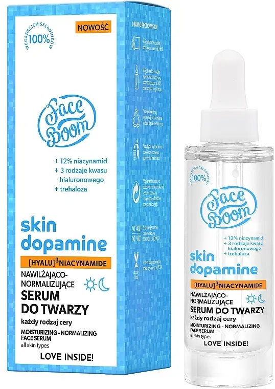 FaceBoom Skin Dopamine Moisturizing And Normalizing Face Serum Hidratantni i normalizujući serum za lice