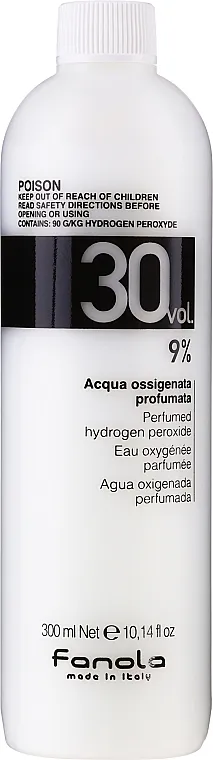 Fanola Acqua Ossigenata Perfumed Hydrogen Peroxide Hair Oxidant 30vol 9% Emulsion Oxidizer