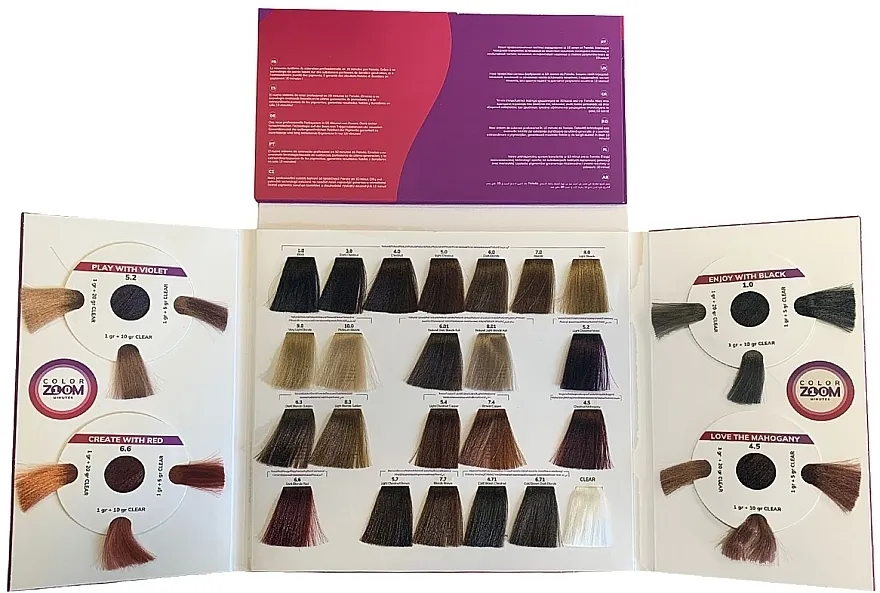 Fanola Color Zoom Color Chart Paleta boja