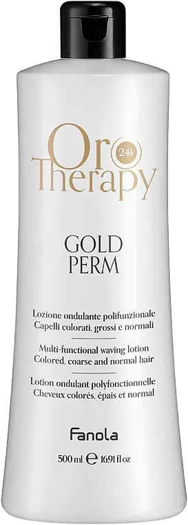 Fanola Oro Therapy Gold Perm Multifunkcionalna trajna tečnost za uvijanje farbane i guste kose