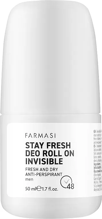 Farmasi Stay Fresh Men Deo Roll-on Invisible Roll-on dezodorans-antiperspirant za muškarce