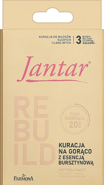 Farmona Jantar Rebuild Set (shmp/20ml + h/mask/20ml + h/balm/10ml + cap)