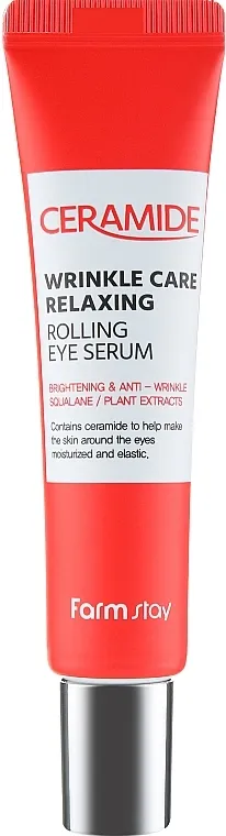 FarmStay Ceramide Wrinkle Care Relaxing Rolling Eye Serum Opuštajući serum protiv starenja oko očiju s ceramidima