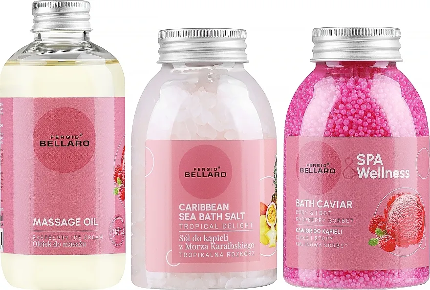 Fergio Bellaro Spa &amp; Willnes (massage/oil/200ml + b/salt/300g + b/caviar/190g) Set
