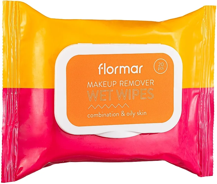 Flormar Make-Up Remover Wet Wips Vlažne maramice za uklanjanje šminke za masnu i kombinovanu kožu