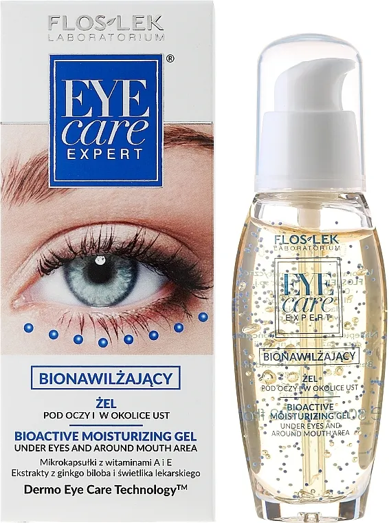 Floslek Eye Care Bioactive Moisturizing Gel Under Eyes And Around Mouth Area Bioaktivni hidratantni gel za oči