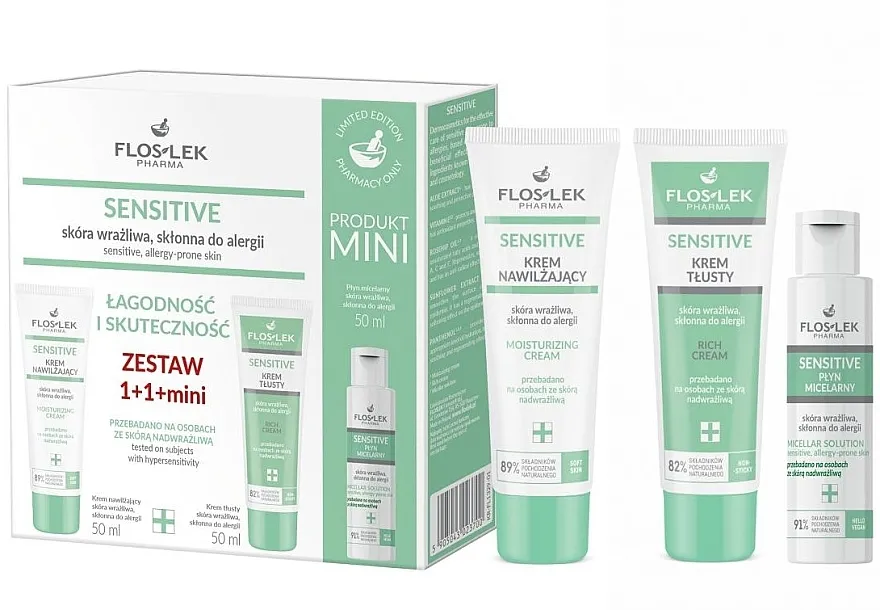 Floslek Sensitive (f/cr/2x50ml + micellar/water/50ml) Set