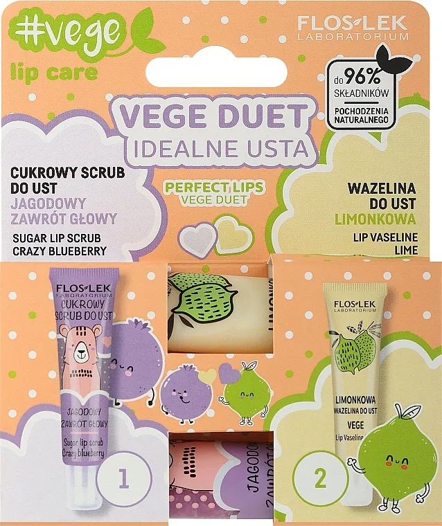 Floslek Vege Lip Set (vaselin/10ml + lip/balm/14g)