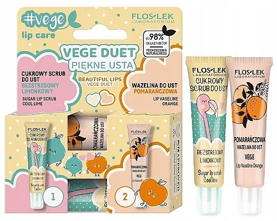 Floslek Vege Lip Set (vaselin/10ml + lip/balm/14g)