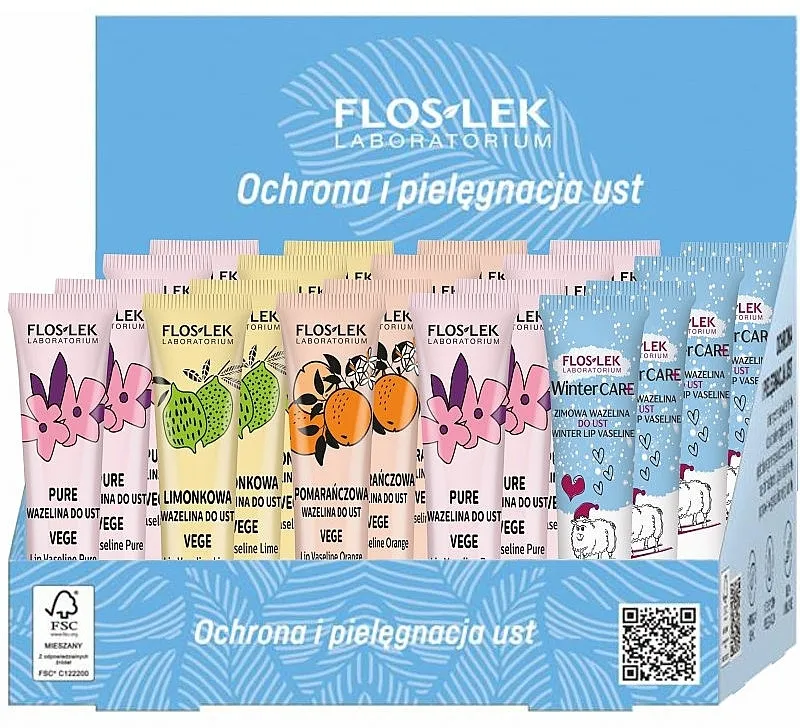 Floslek Vege Lip Vaseline Mix (vaseline/20x10g) Set