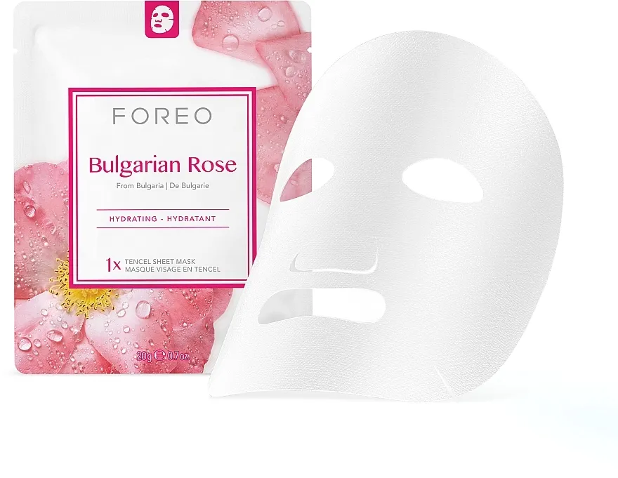 Foreo Bulgarian Rose Sheet Mask Sheet smart maska s ružinom vodicom za suhu kožu