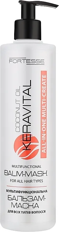 Fortesse Professional All-In-One Multi-Create KeraVital Multifunctional Balm-Mask Višenamenska balzam-maska sa kokosovim uljem i UV-filterom