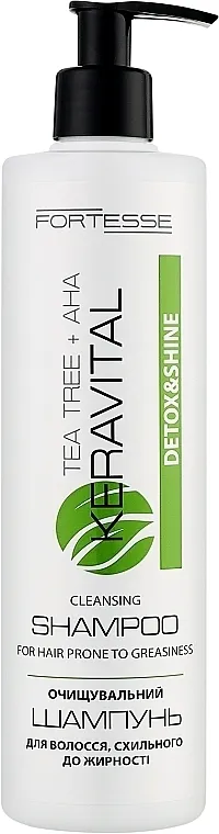 Fortesse Professional Detox &amp; Shine KeraVital Cleansing Shampoo Šampon sa čajevcem i AHA kiselinama